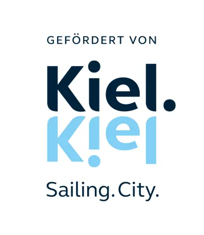 Logo Gefördert von Stadt Kiel. Sailing. City.